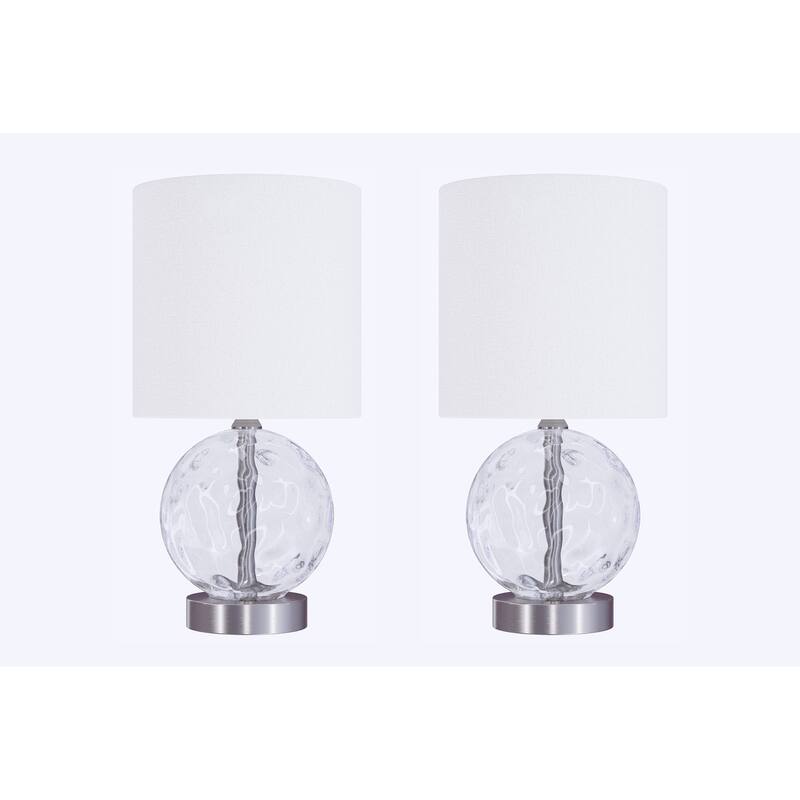 Globe 14.5" Glass Table Lamp (Set of 2)