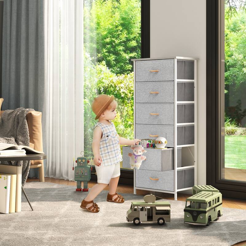 VredHom 6 Drawers Vertical Dresser Storage Tower