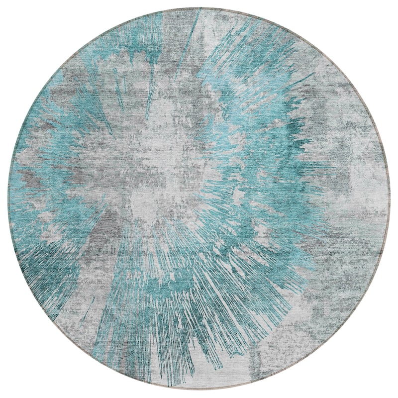 Machine Washable Indoor/ Outdoor Chantille Contemporary Starburst Rug