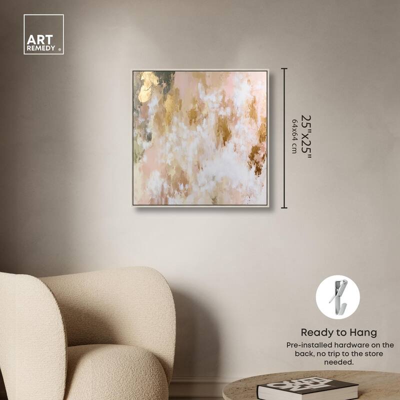 Golden Glimmer Gesture III Canvas by Art Remedy