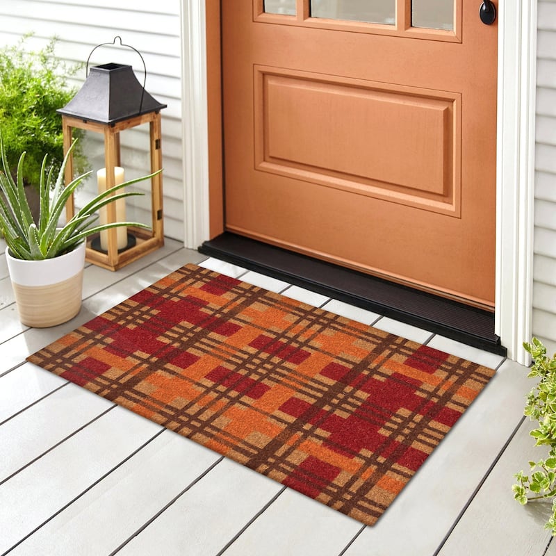 Liora Manne Natura Plaid Outdoor Mat
