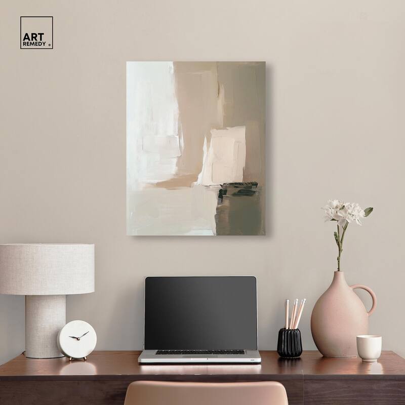 Pale Textured Silence II Canvas by Art Remedy, Gallery Wrapped
