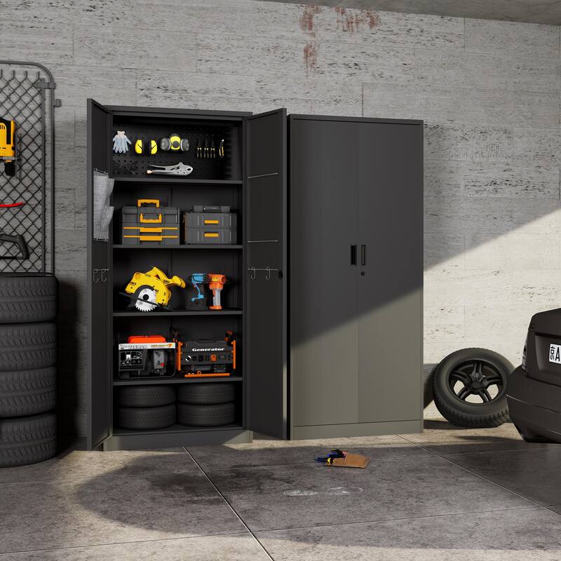 70 inches, modern kitchen storage cabinet, metal storage locker, which can be used in six layers
