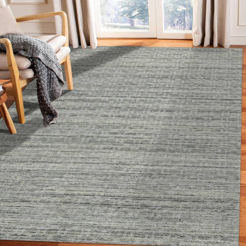 Houston Aliya Transitional Geometric Hand-Woven Area Rug - 3'6" x 5'6" - Light Gray