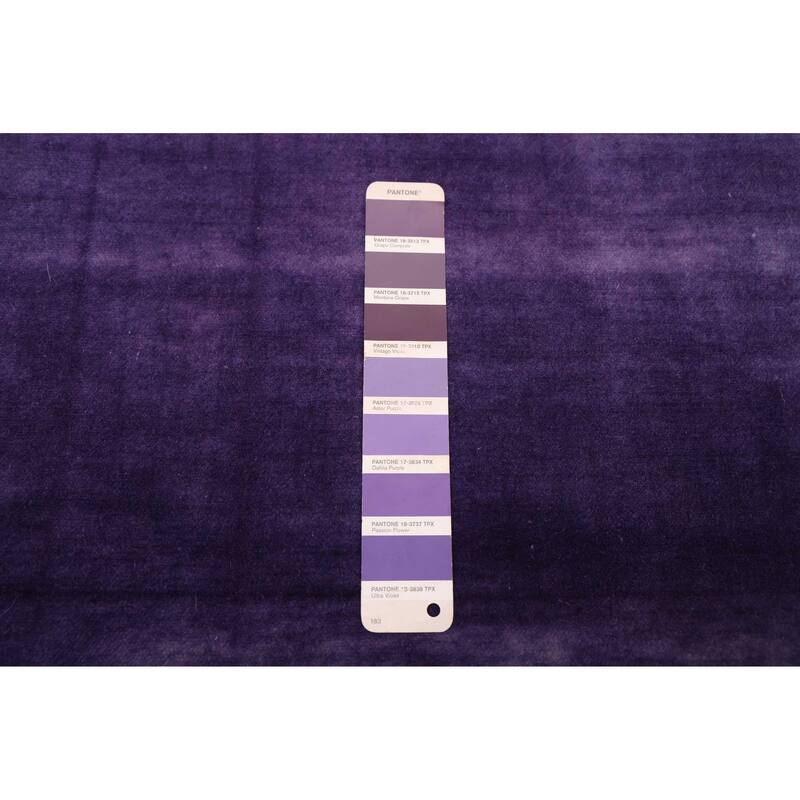 ECARPETGALLERY Hand Loomed Galleria Purple Wool Rug - 5'5 x 7'8