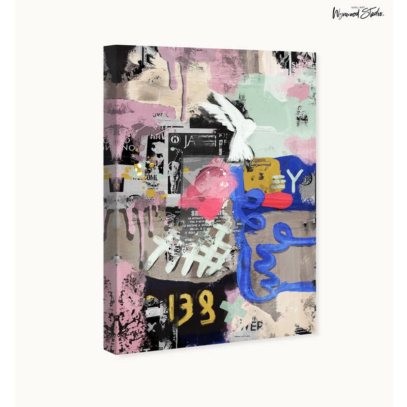 Wynwood Studio Canvas Abstract Bordering Spaces Blue Modern & Contemporary Wall Art Canvas Print