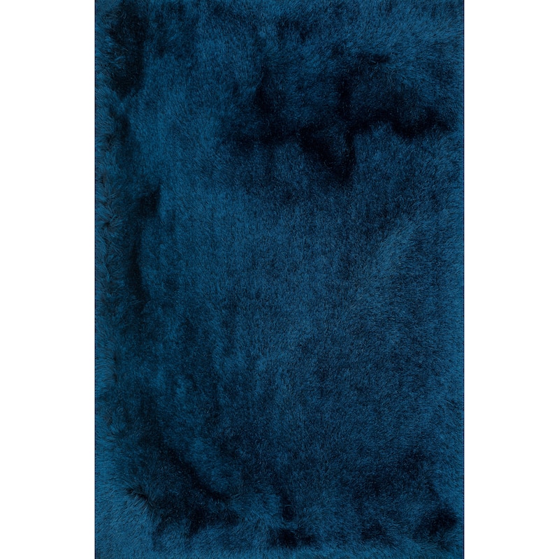 Alexander Home Hand-tufted Mid-century Area Shag Rug - 7'6" x 9'6" - Sapphire - Rectangle