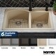 preview thumbnail 29 of 89, Karran Drop-In Quartz 33 in. 1-Hole 60/40 Double Bowl Kitchen Sink Kit