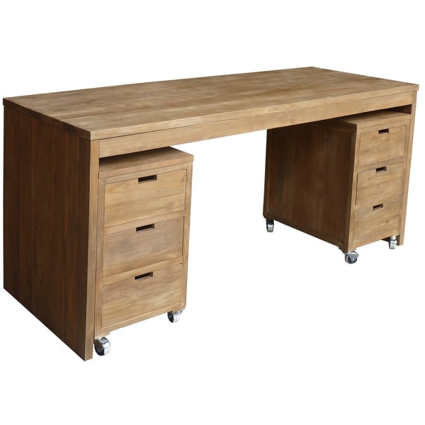 desk with 2 sets of drawers