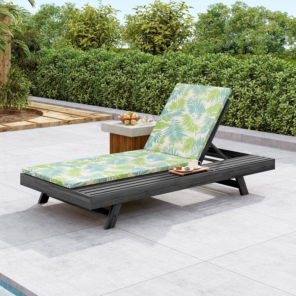 Christopher Knight Home - Molino Modern Outdoor Acacia Wood 4-Position Adjustable Chaise Lounge with Water-Resistant Cushion