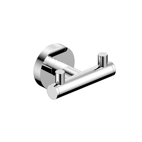 WS Bath Collections Norm WSBC 268639 Norm WSBC Double Robe Hook - Polished Chrome