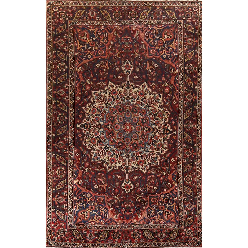 Bakhtiari Large Antique Persian Area Rug Hand-Knotted Wool Carpet - 11'0" x 16'9"