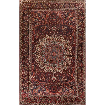 Bakhtiari Large Antique Persian Area Rug Hand-Knotted Wool Carpet - 11'0" x 16'9"