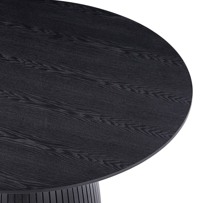 Round Dining Table Modern Wood Kitchen Table 47.24" Circular Tabletop for Leisure Coffee Table
