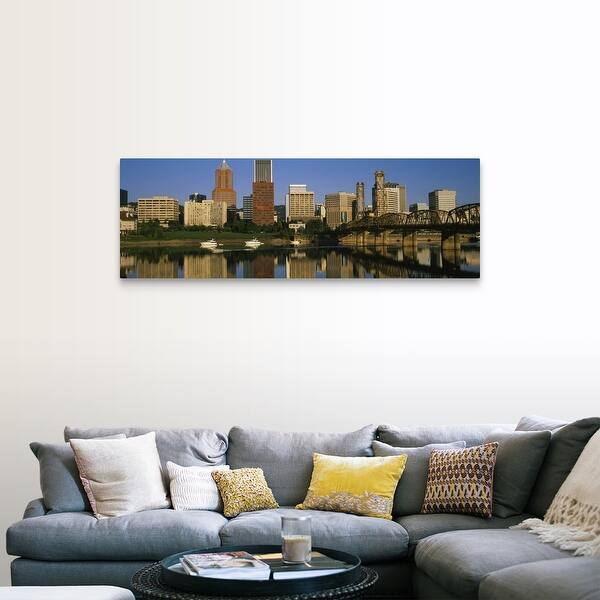 Shop Buildings At The Waterfront Portland Oregon Canvas Wall Art Overstock 16887610