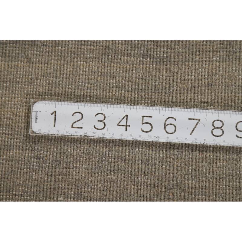 Modern Gray Gabbeh Oriental Area Rug Hand-Knotted Wool Carpet - 6'8" x 9'6"