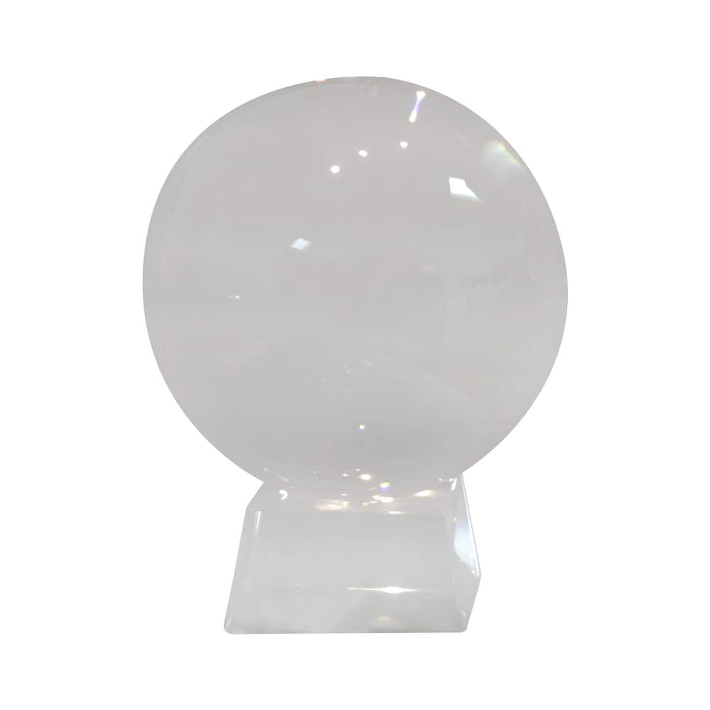 Artissance 5" H Round Glass Fengshu Crystal Ball With Crystal Stand