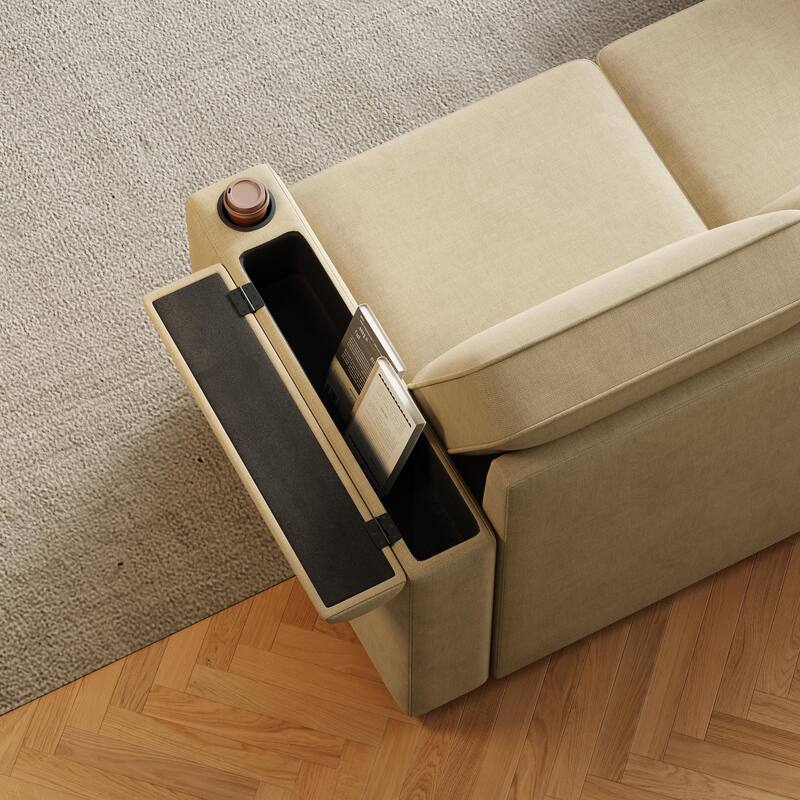2 in 1 Pull Out Sofa Bed with Storage Sofa