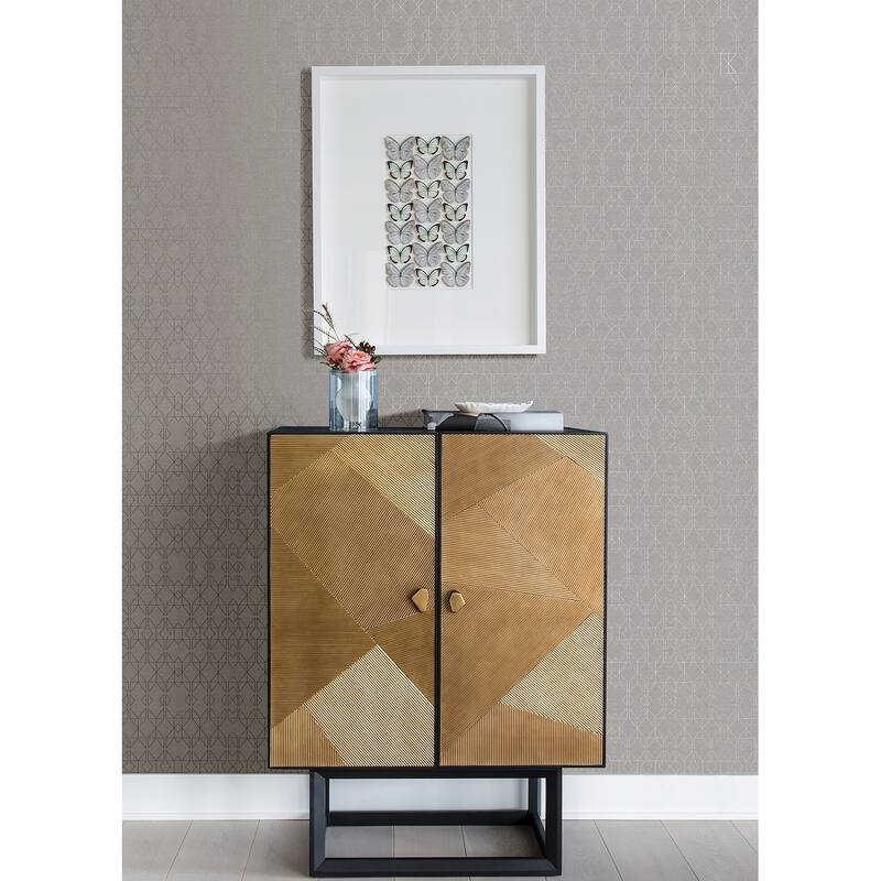 A-Street Prints Paititi Silver Diamond Trellis Wallpaper