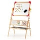 preview thumbnail 1 of 4, 3-in-1 Wooden Art Easel Double Sided Easel w/ Drawing Paper Roll Natural