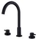preview thumbnail 1 of 5, 8 in. Widespread Dual-handle Bathroom Faucet Black