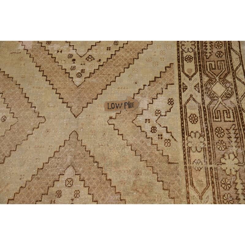 Pre-1900 Antique Vegetable Dye Khotan Rug Hand-Knotted Wool Carpet - 5'7"x 10'7"