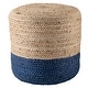 preview thumbnail 8 of 9, Juniper Home Saba Round Ombre Jute Pouf Ottoman/Foot Stool