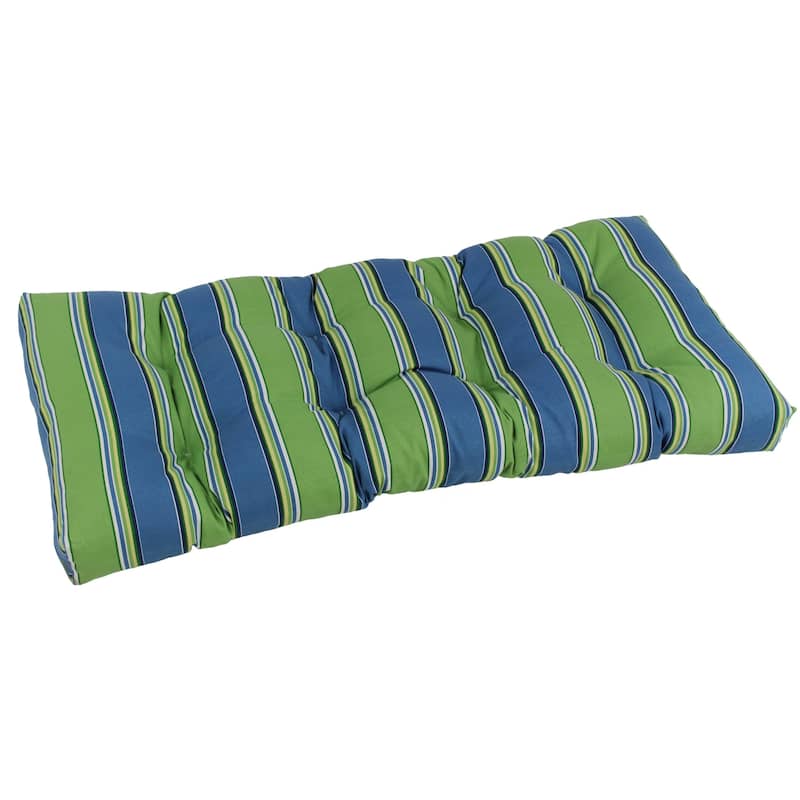 42-inch by 19-inch Tufted Indoor/Outdoor Loveseat/Bench Cushion - 42 x 19 - Haliwell Caribbean
