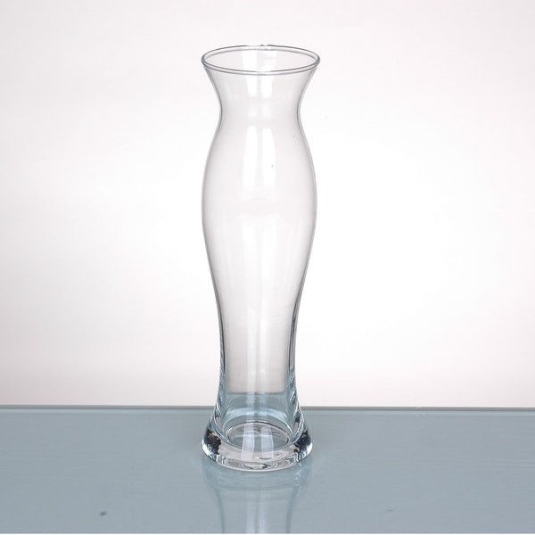 9” Clear Glass Flower Bud Vase Tabletop Decor - N/A