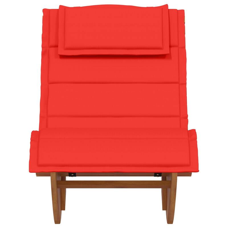 vidaXL Rocking Sun Loungers with Cushions 2 pcs Solid Wood Acacia - 23.6 x 60.6 x 29.1