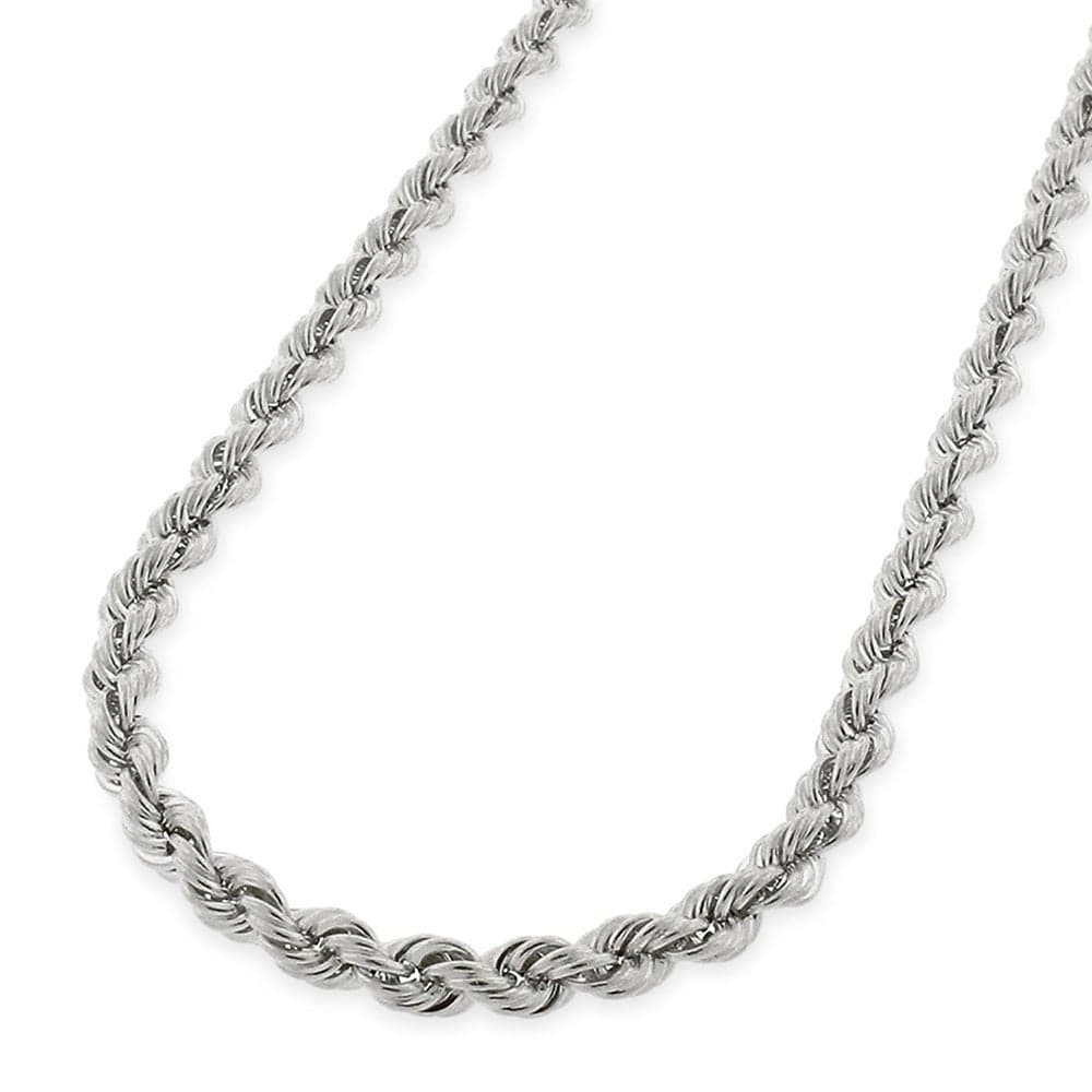 Shop 14K White Gold 3MM Solid Rope 