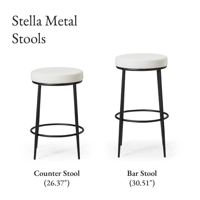 Maven Lane Stella Metal Kitchen Dining Stool
