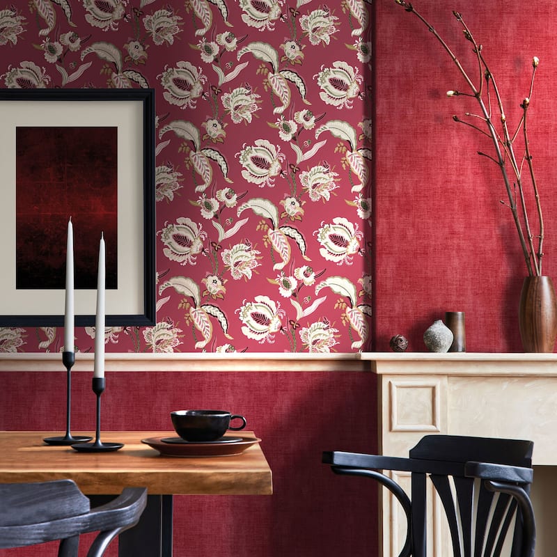 Galerie Wallcoverings Into The Wild Abstract Floral Non-woven Metallic Wallpaper Roll