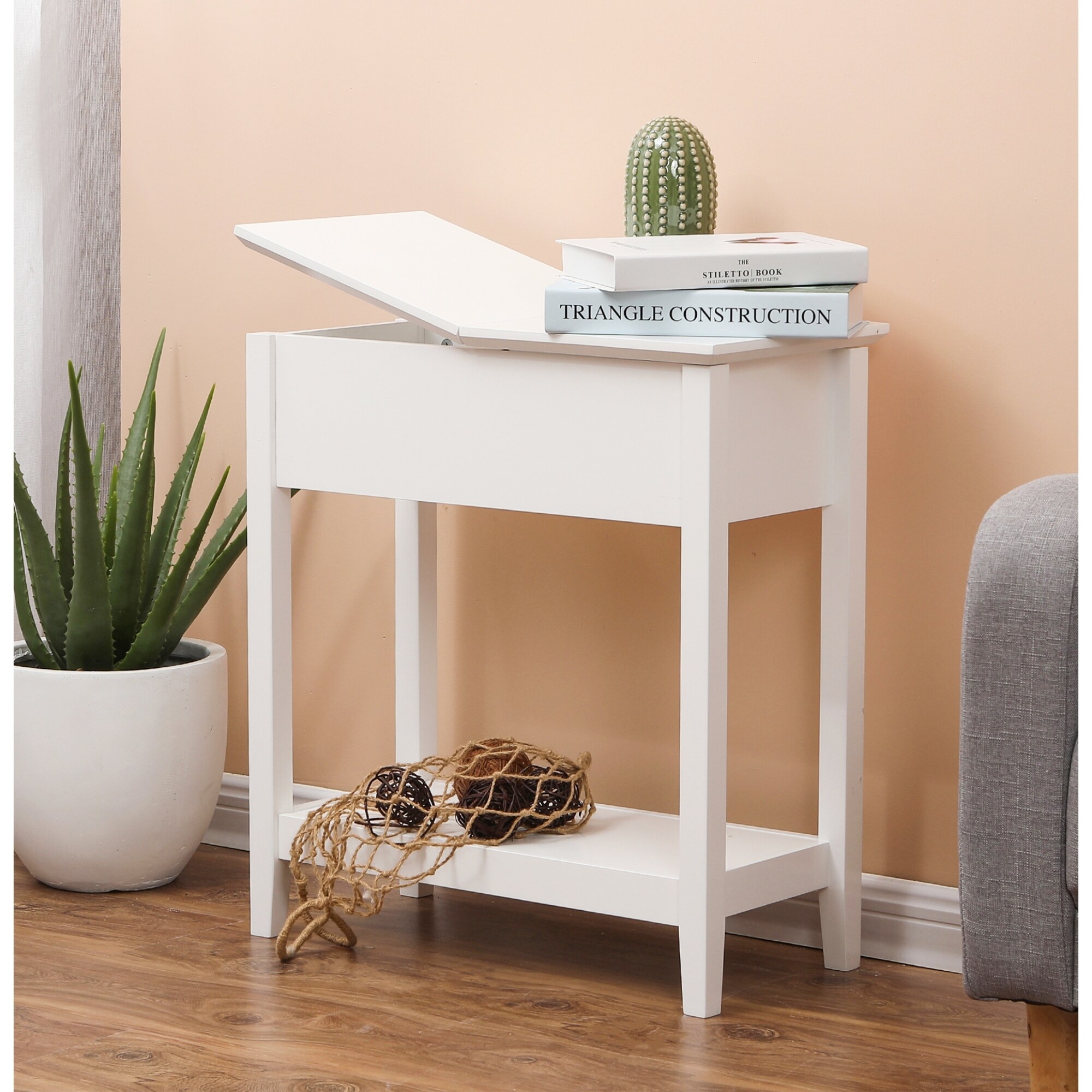 Shop White Mdf 1 Door Accent Cabinet White Mdf Slim Accent Table With Flip Top Storage On Sale Overstock 32086052