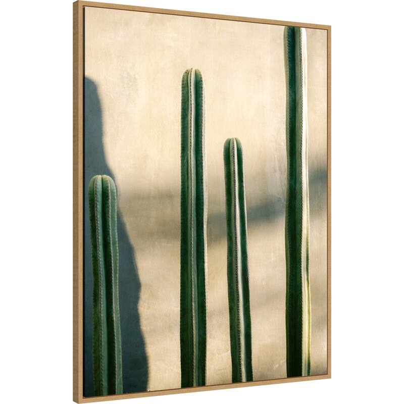 Oaxaca Shades of Green by Raisa Zwart Framed Canvas Wall Art Print - Sylvie Natural