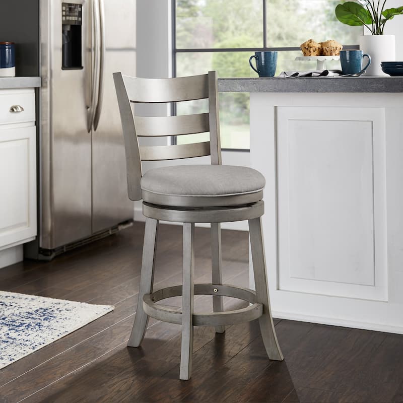 Verona Ladder Back Swivel Counter Height Stool by iNSPIRE Q Classic