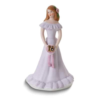 Curata Birthday Girls Brunette Age 16 Porcelain Bisque Figurine