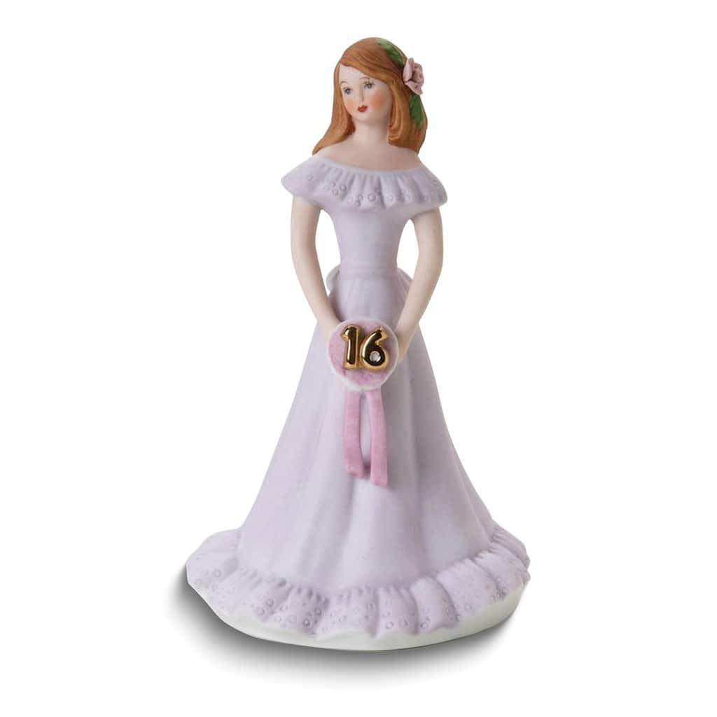 Curata Birthday Girls Brunette Age 16 Porcelain Bisque Figurine
