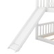 preview thumbnail 19 of 23, Modern Twin Over Twin Bunk Bed With Convertible Slide And Ladder,