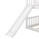preview thumbnail 6 of 23, Twin Over Twin Bunk Kids Bed with Convertible Slide and Ladder, Space-Saving Low Bunk, Solid Wood Frame, Easy Assembly, White
