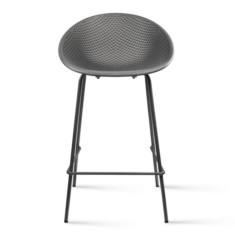 Counter height Bar Stools For Kitchen Egg Shaped Oval Seat Circle Dots Round Pattern for Indoor Outdoor Use
