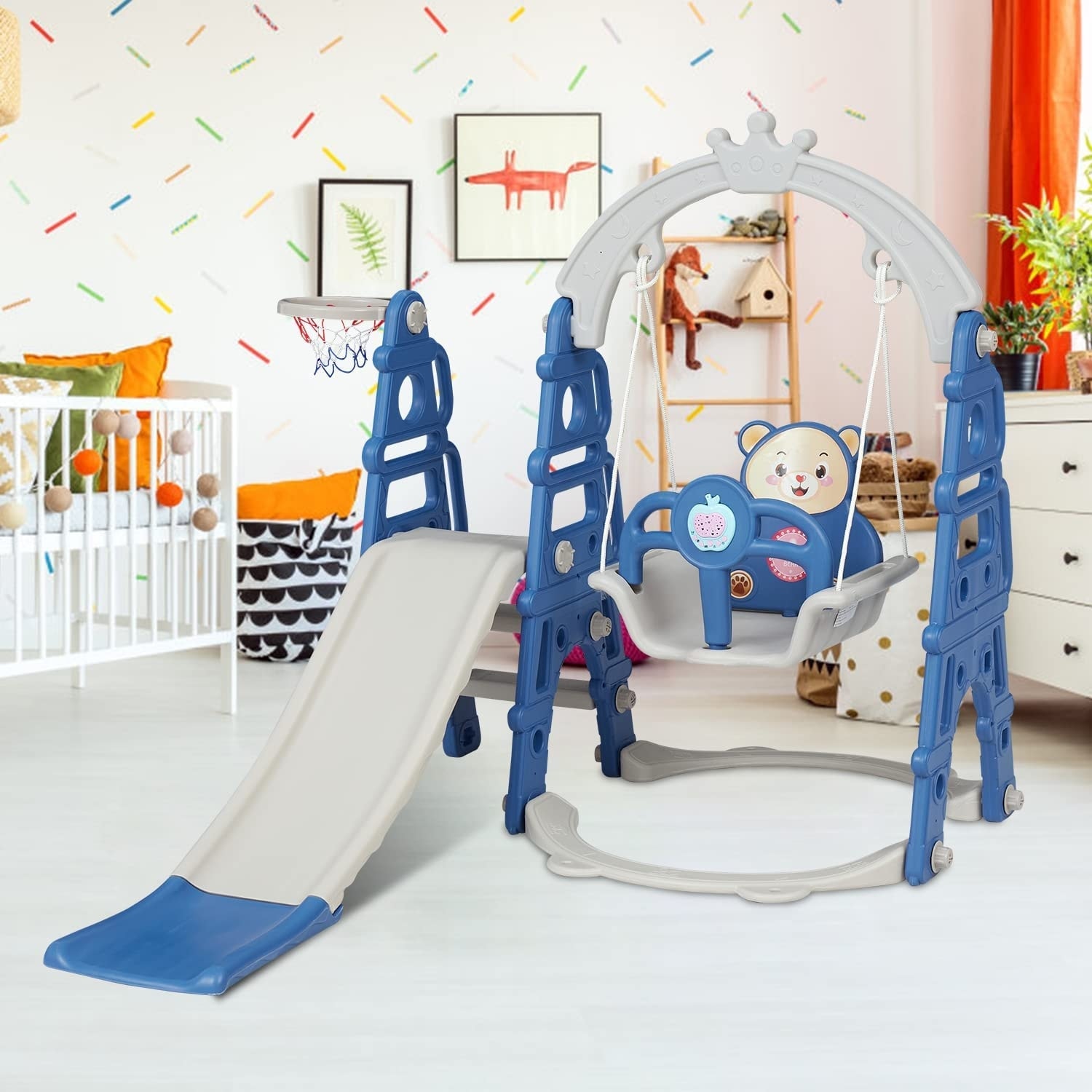 Indoor playset with slide 2025