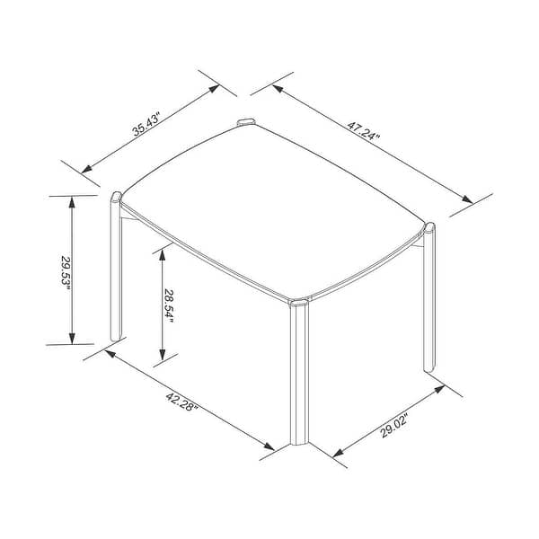 dimension image slide 1 of 2, Manhattan Comfort Gales 5-Piece Dining Set