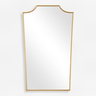 Feminine Silhouette Rectangular Framed Wall Mirror - 40" - Antique Gold Leaf Finish