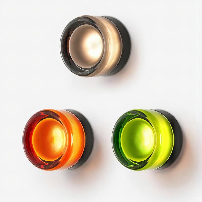 Modern Dome Dimmable LED Bathroom Vanity Light/Glass Dimple Wall Sconces
