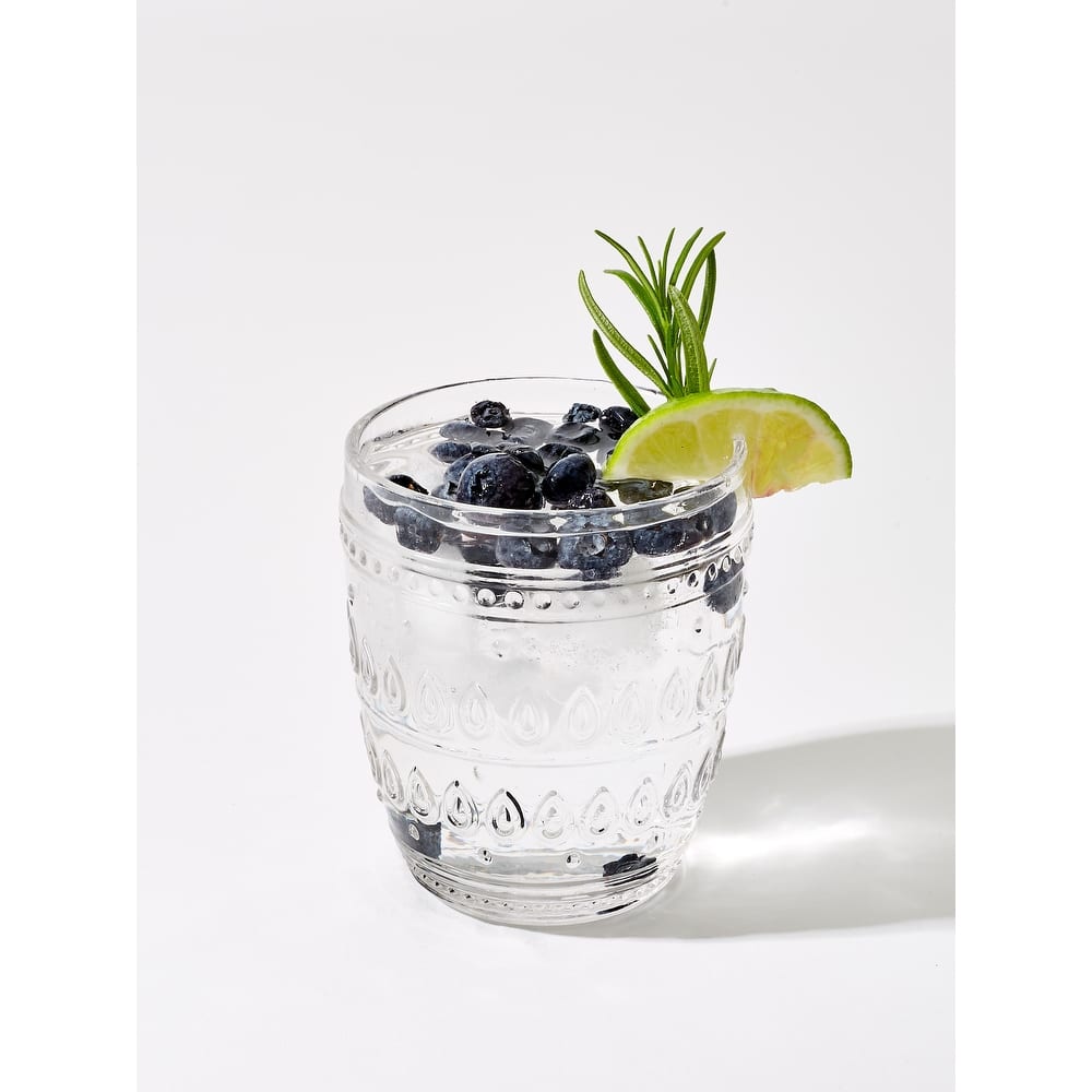 Euro Ceramica Fez 4 Piece 12 oz Old Fashion Glasses Set