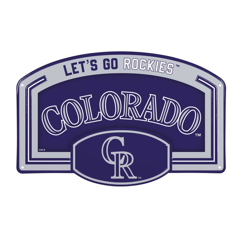 Colorado Rockies Embossed Steel Wall Sign, 11" x 17"