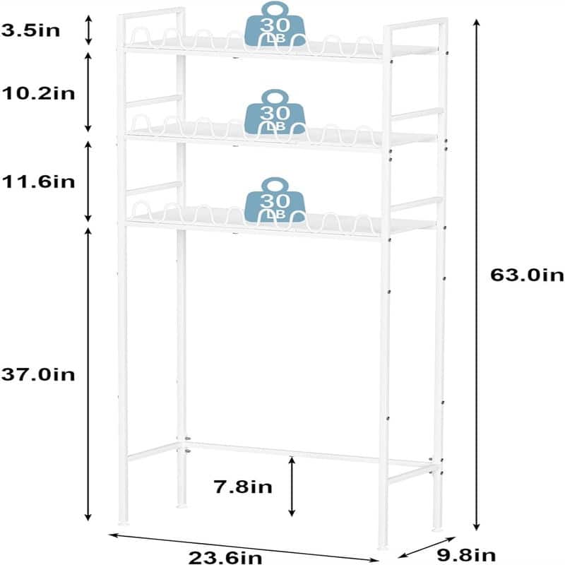 Over The Toilet Storage - 9.8"D x 23.6"W x 63"H