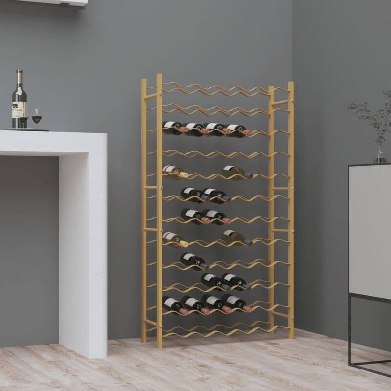 vidaXL Wine Rack Bottle Holder Wine Storage Organizer for Pantry Kitchen Metal
