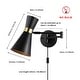 preview thumbnail 6 of 4, Industrial Plug in Swing Arm Black Gold Wall Lamp, Vintage Metal Rustic Retro Adjustable Hanging Light for Bedroom Living Room